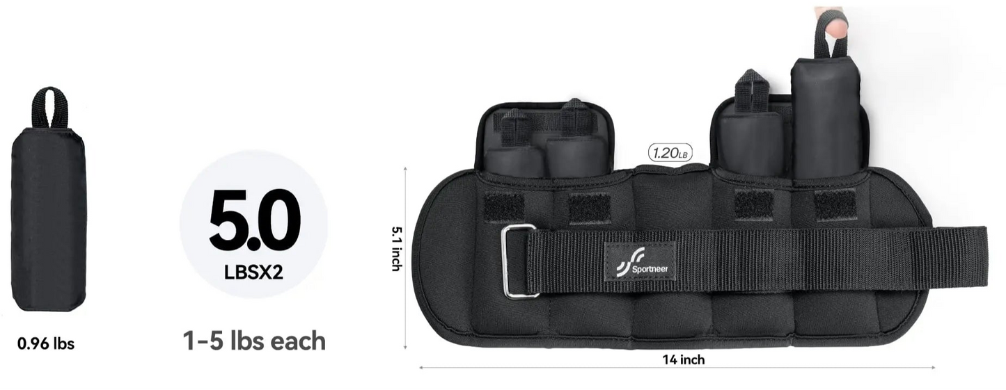 Adjustable Wrist and Ankle Weights