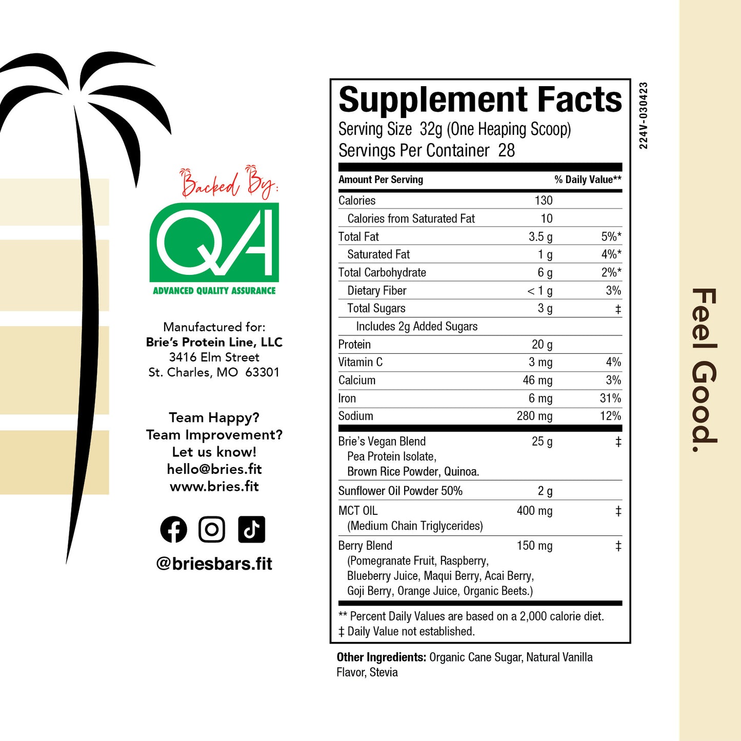 WHOLESALE Premium Vegan Protein, Vanilla Milkshake Flavor