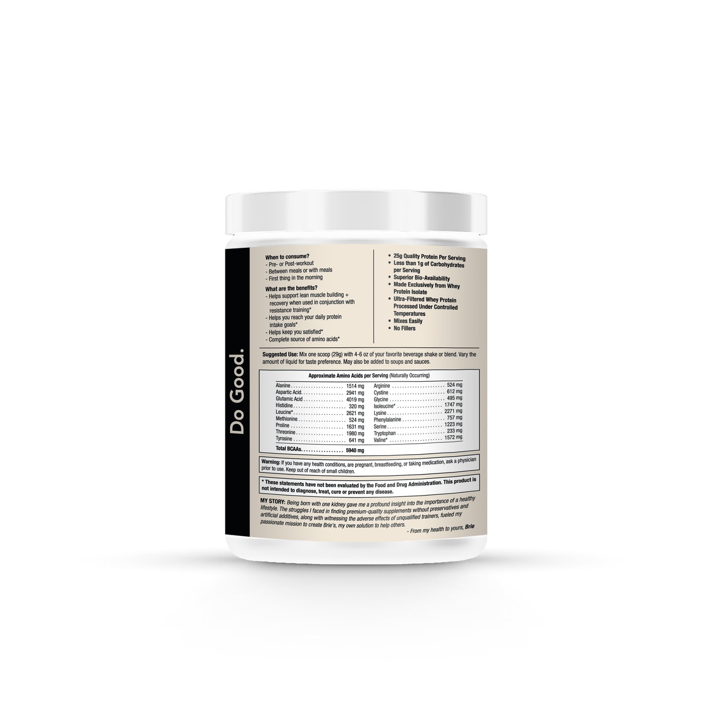 WHOLESALE Premium Whey Isolate Protein, Unflavored