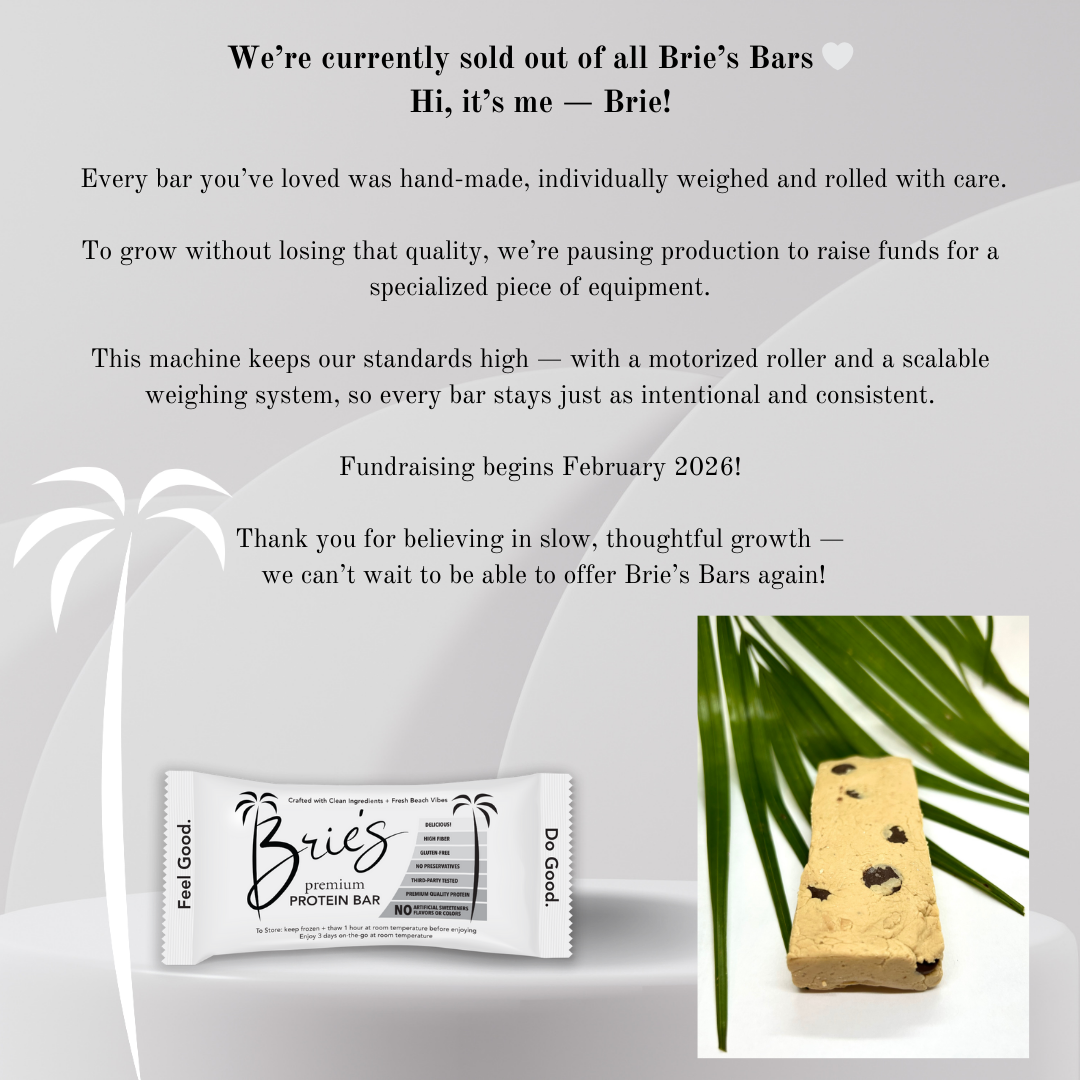 Brie's Bars | Paused production while we raise funds for a piece of equipment.