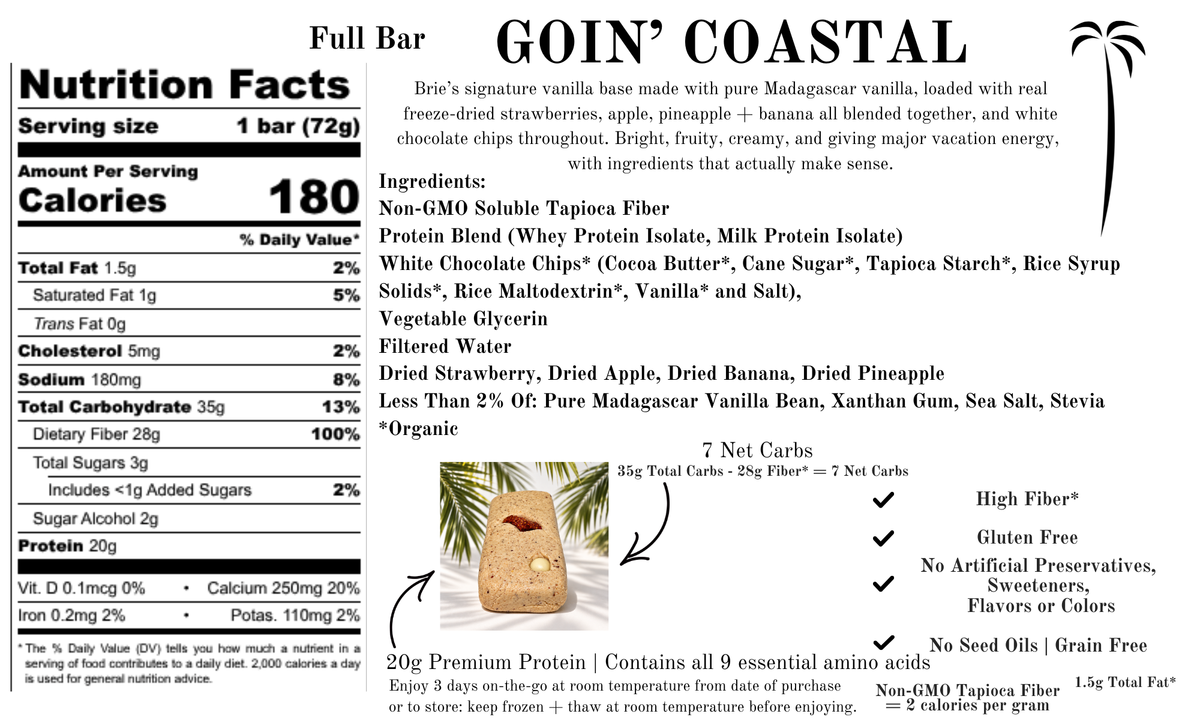 Brie's Bars | Full Only | Goin' Coastal