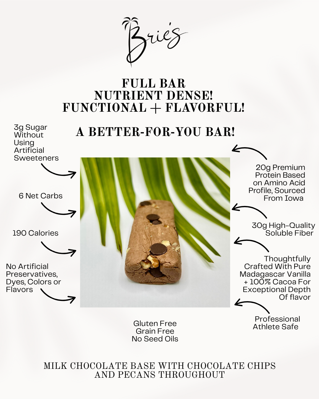 WHOLESALE Brie's Bars | Full or Mini | Milk Chocolate Cocoa Beach